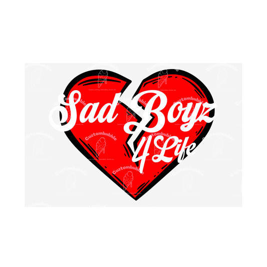 Sad Boyz heart Decal